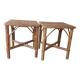 2 tables basses en rotin