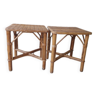 2 rattan coffee tables