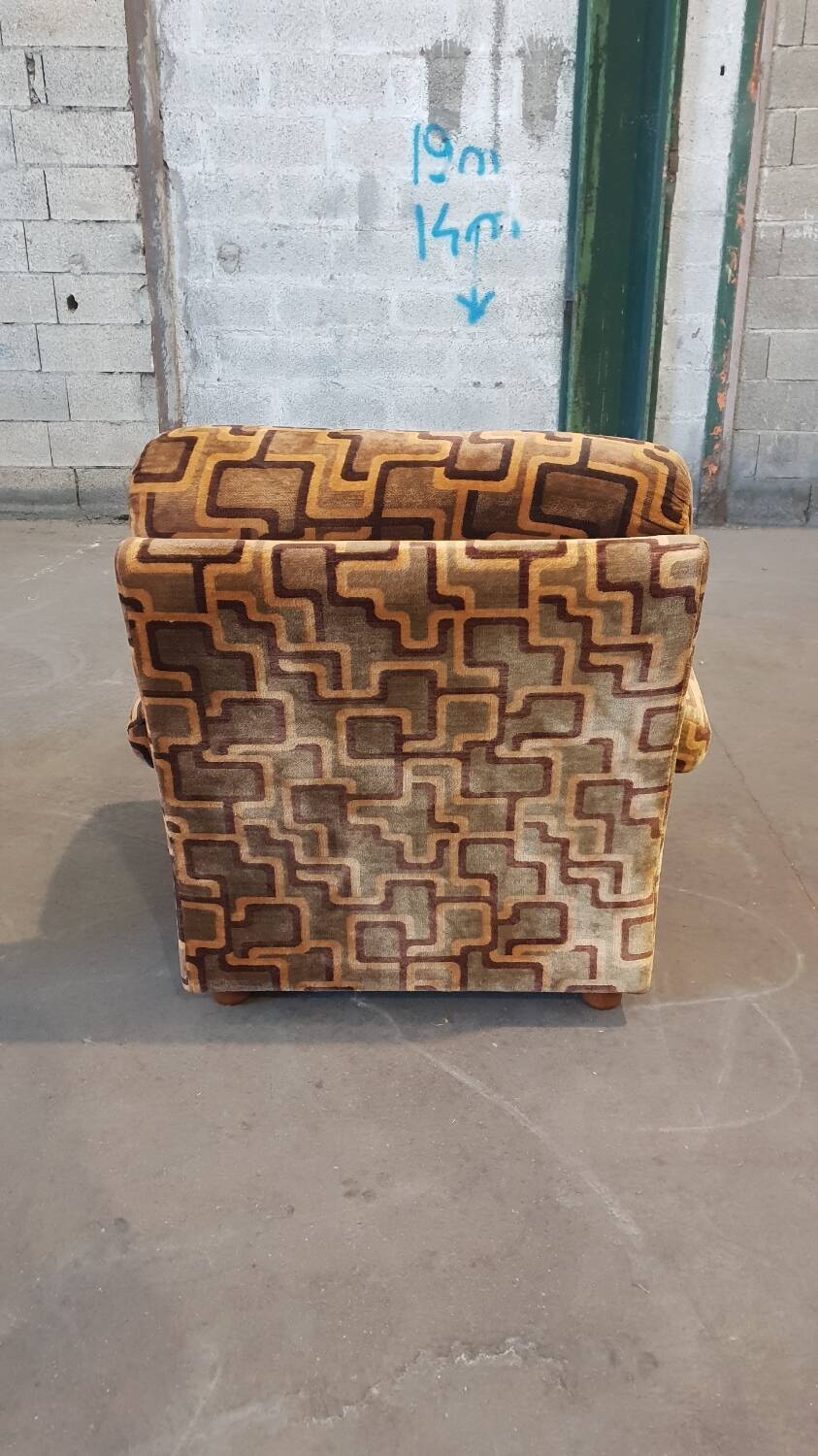 Paire de fauteuils en velours, 1970