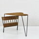 Table porte revue en  osier 1960