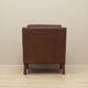 Brown leather armchair, Danish design, 1960s, production: Denmark
