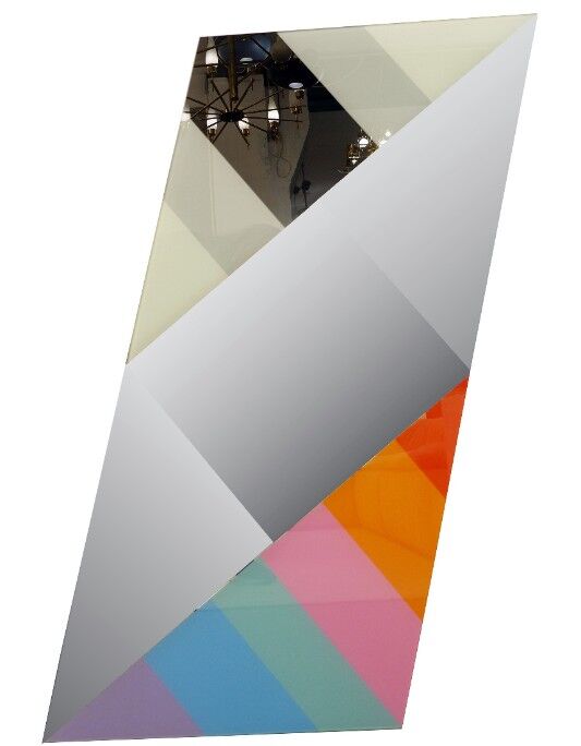 Wall mirror by Eugenio Carmi for the Morphos collection, Acerbis International. - 80s 44x110cm