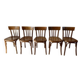 set of 6 bentwood bistro chairs from the 1950s