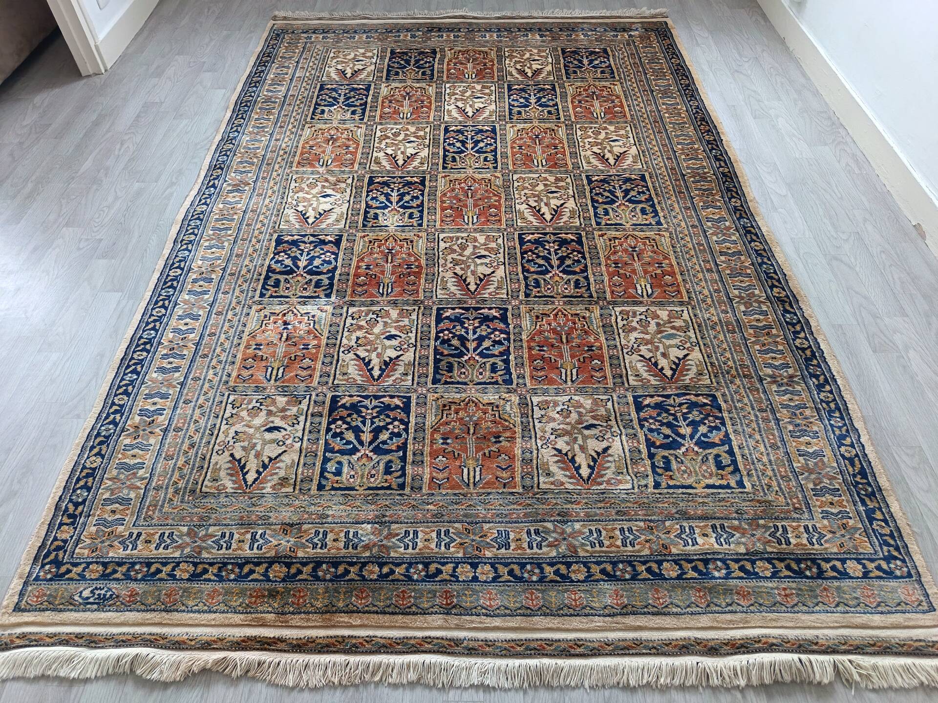 Hand-Knotted Pakistani Carpet