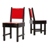 Rare paire de chaises de salle à manger modernistes des années 1930