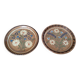 Glazed terracotta plates