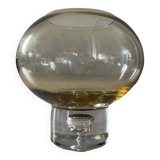 Vintage Krosno amber glass hanging bubble vase