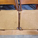 Vintage lounge chairs with rope seats