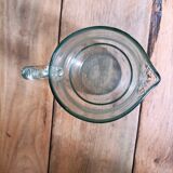 Pitcher in smoked chiseled glass