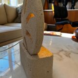 Lamp in stone of the Gard carved 1970