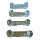Set of 4 handcrafted glass knife rests - Biot