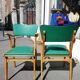 Pair of vintage 60s green armchairs