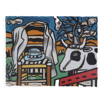 Fernand LÉGER: Chair and cow, signed lithograph