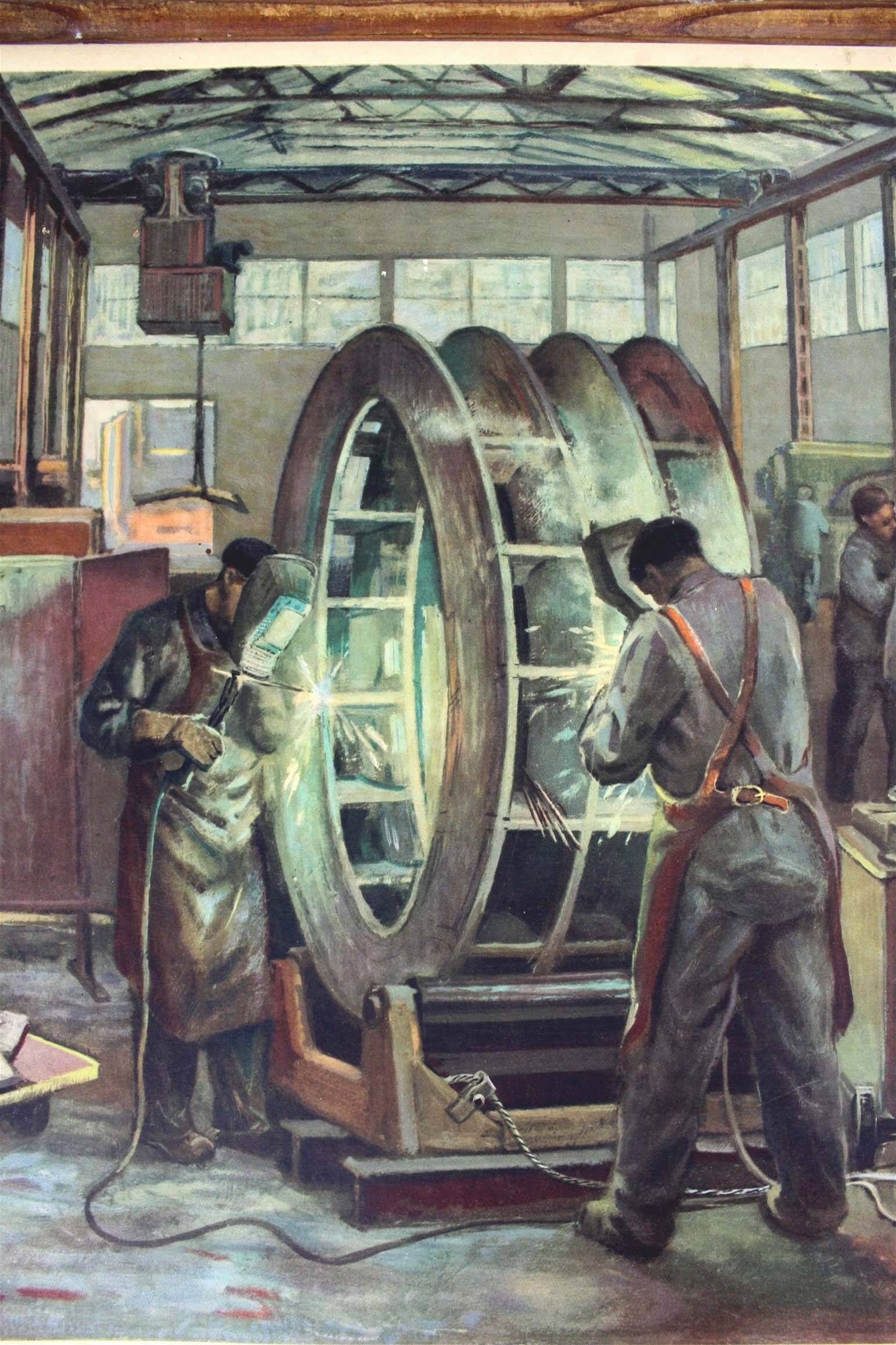 Czech Industrial Poster by Frantisek Bilek, 1950s