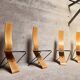 Series of 4 Chairs by Pietro Arosio for Airon 1980
