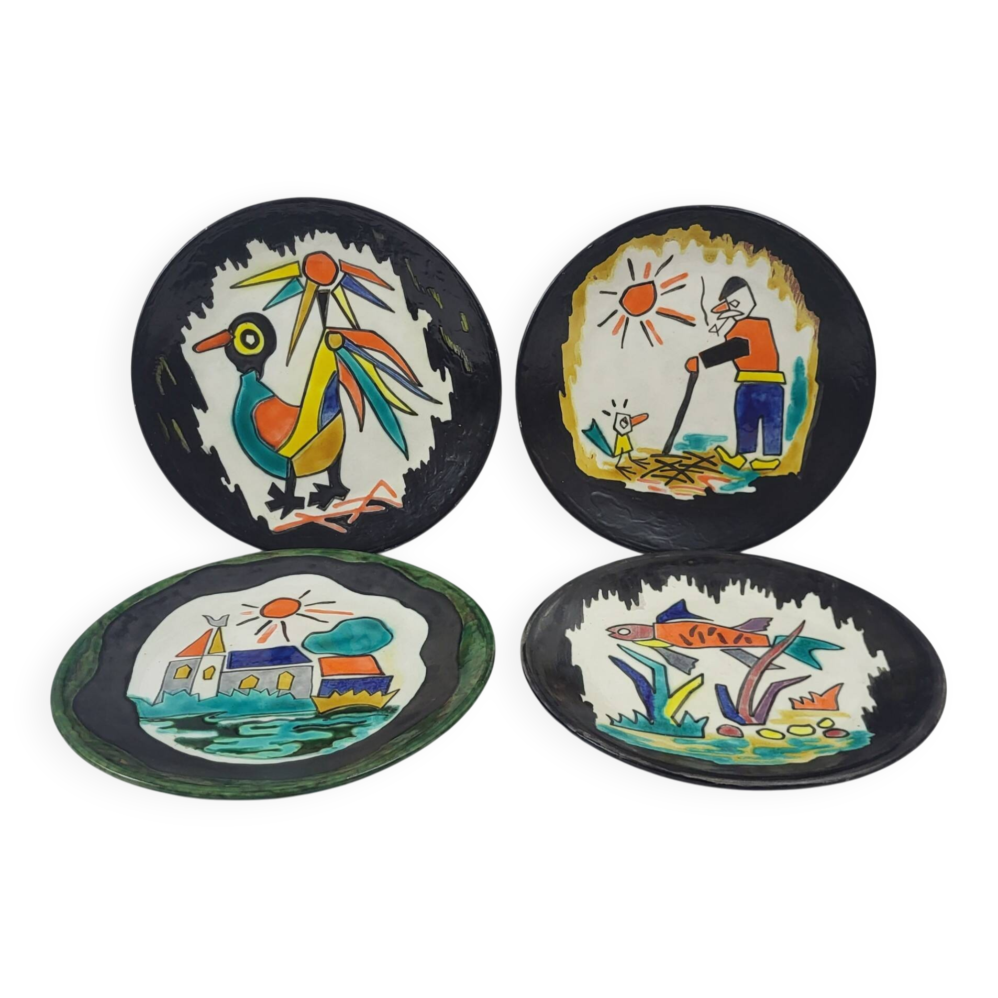 4 Bugette Plates, 1960s