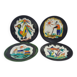4 Assiettes de Bugette, - 1960s