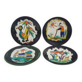 4 Bugette Plates, 1960s