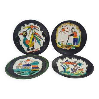 4 Bugette Plates, 1960s