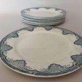 8 flat plates iron earth Salins, model Céline