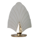 Vintage Murano glass table lamp – leaf-shaped shade with a gold metal base – Italy 1980s