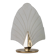 Vintage Murano glass table lamp – leaf-shaped shade with a gold metal base – Italy 1980s
