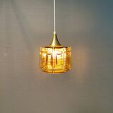 Swedish hanging lamp by Carl Fagerlund for Orrefors glass factory 1970s.
