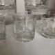 Set of 5 crystal whiskey tumblers giving polka dot cut 1970