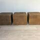 Lot de 3 grand Pouf Cubic De Sede cuir Suisse années 70