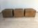 Set of 3 large Cubic De Sede Pouf Swiss leather 70s
