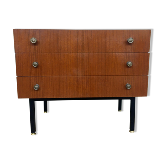 Vintage dresser teak metal feet 1950 1960