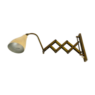 Mid century brass scissor wall lamp from 50s