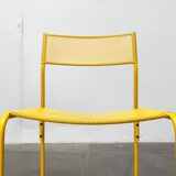 Italian perforated metal chair from the mid-century space age, 1960s.