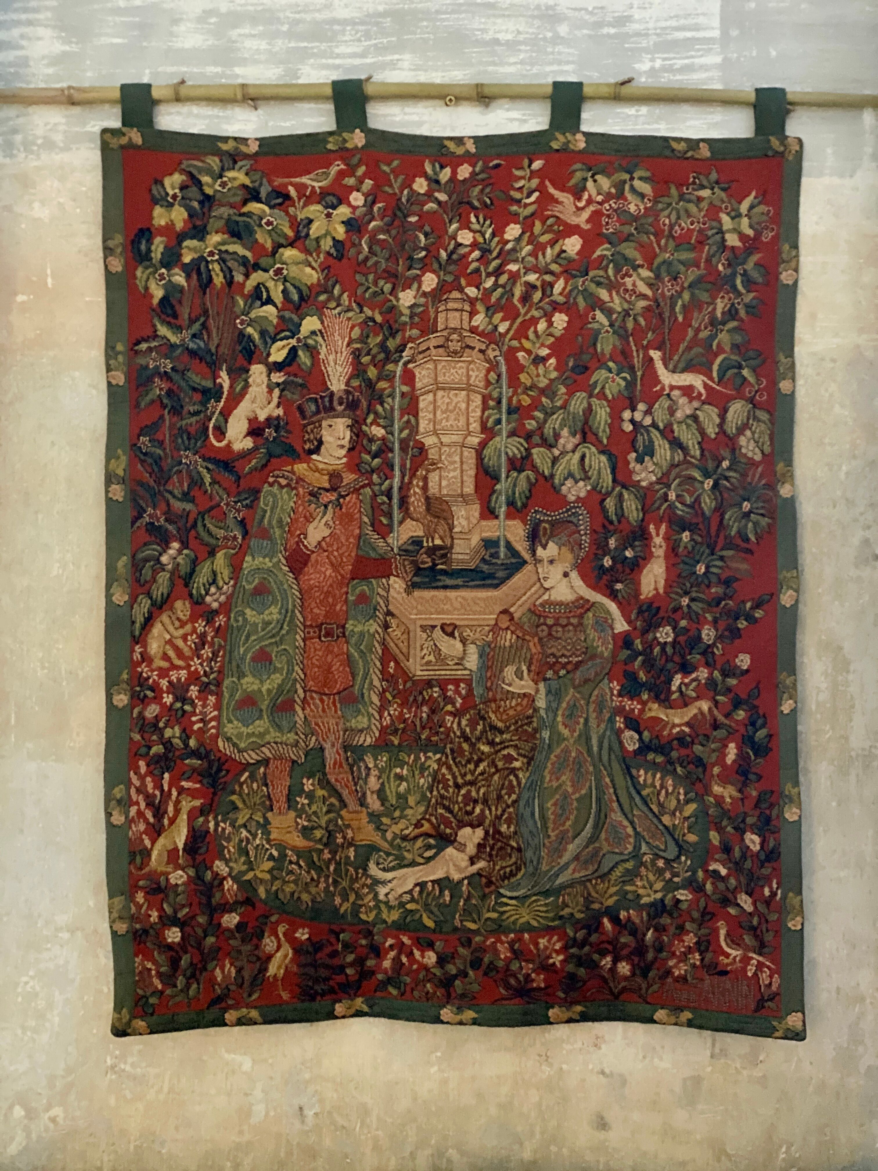 Tapestry "The Novel of the Rose" by Anne Roland Aknin 1985