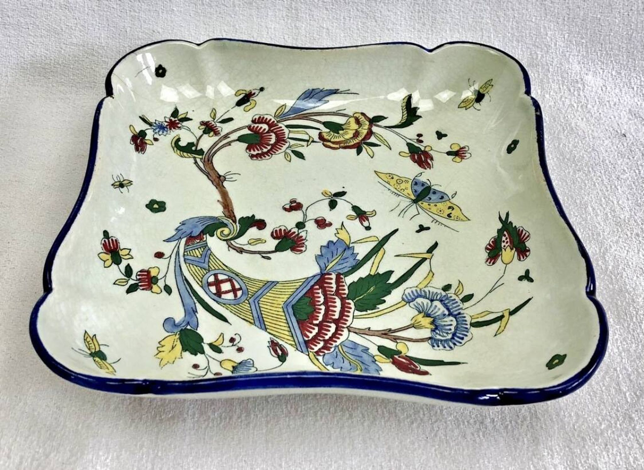 Ancien plat creux Gien corne d’abondance 1875/1935