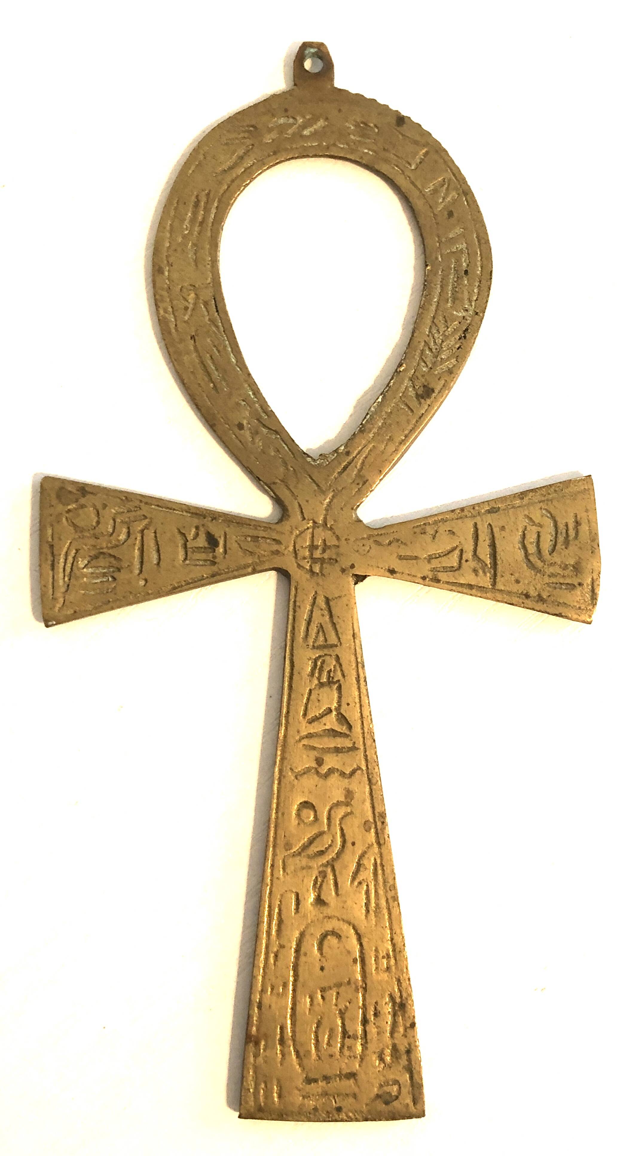 Egyptian Cross Golden Brass