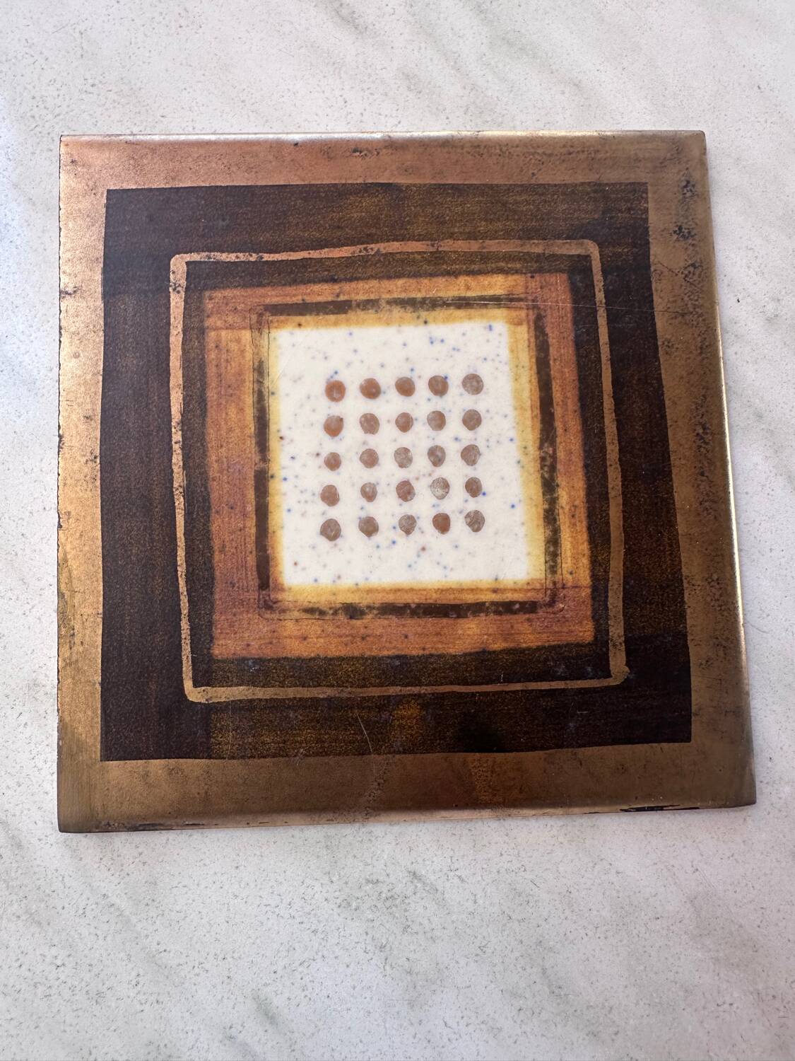 Set of 4 ceramic tiles by Georges Pelletier circa 1960