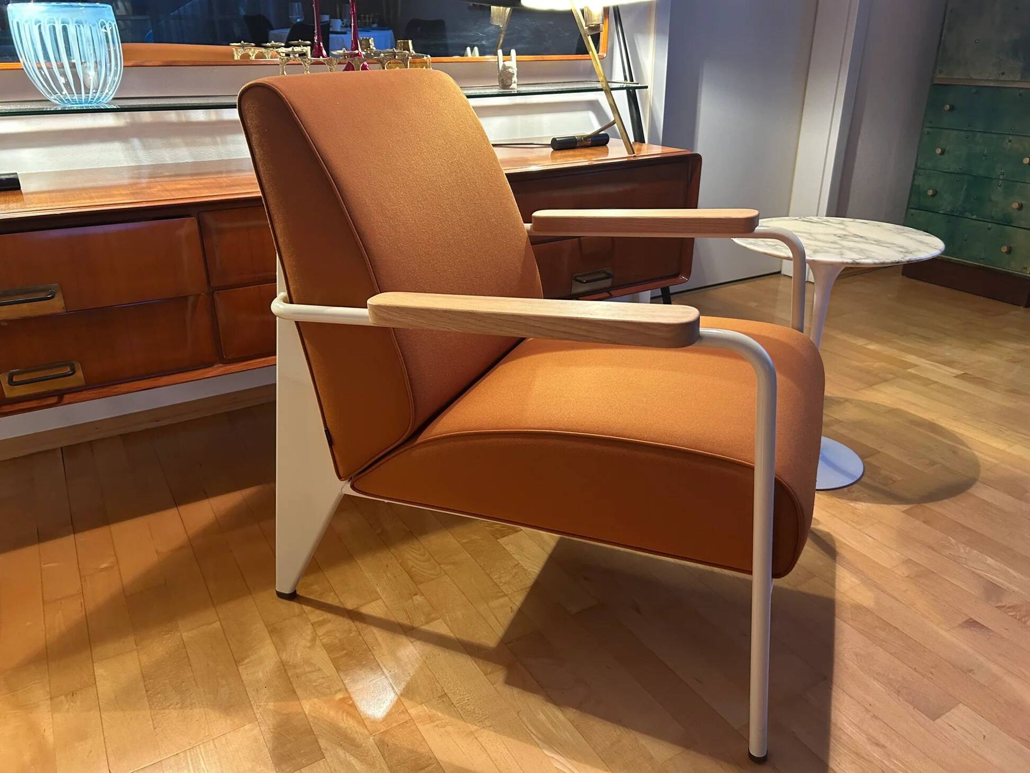 Armchair designed by Jean Prouvé in 1939, by Vitra, Switzerland.