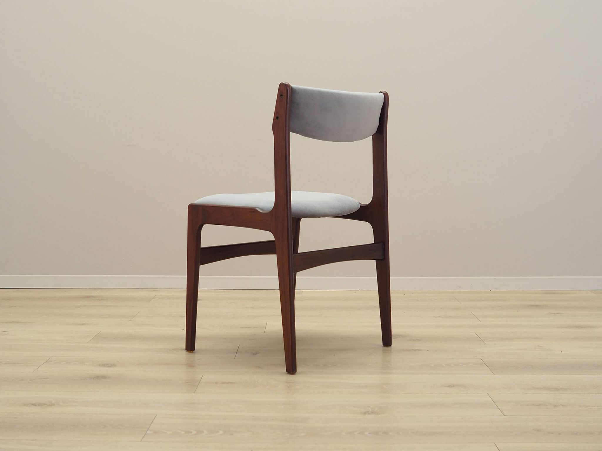 Set of four mahogany chairs, Danish design, 1970s, manufacture: Denmark