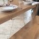 Farm table and bench ("A frame") in solid French oak.