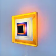 Kvadrille Wall Lamp By Bengt Karlby For Lyfa, Denmark, 1970S