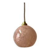 Suspension glass ball of Clichy pink 20s