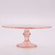 Vintage pink glass cake stand - Diameter 23 cm