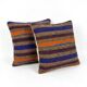 Set of 2 vintage kilim cushion covers 58x58 cm