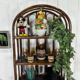 Rattan bookcase