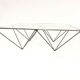 Table low vintage 60s/70s design steel wire