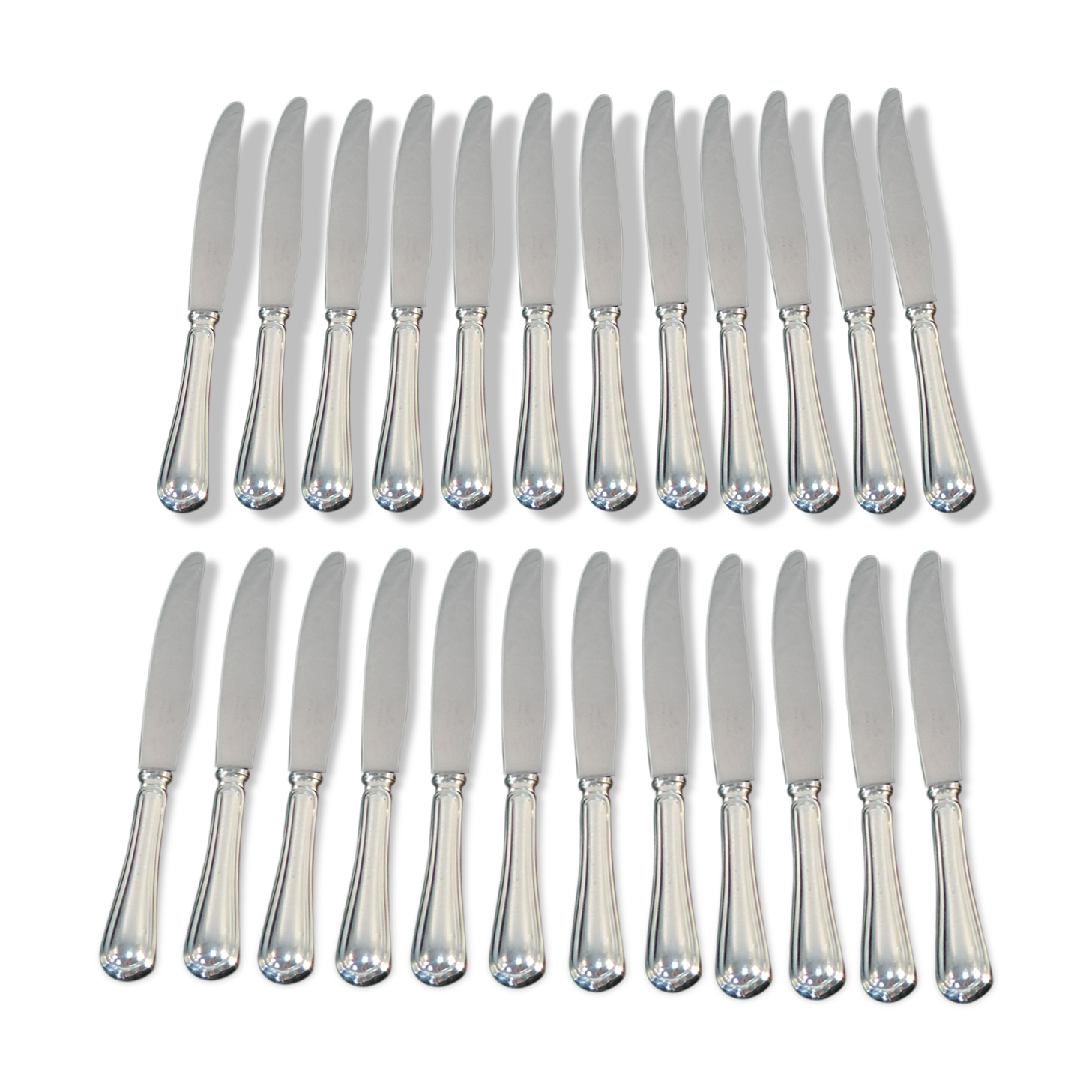 12 large knives and 12 knives with dessert christofle model spatours
