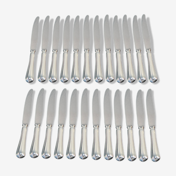 12 grands couteaux et 12 couteaux a dessert christofle modele spatours