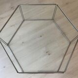 Metal and glass coffee table