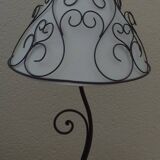 Lamp base and its wrought iron shade